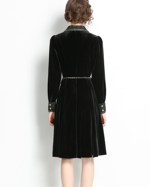 Robe velours vintage retro 40s