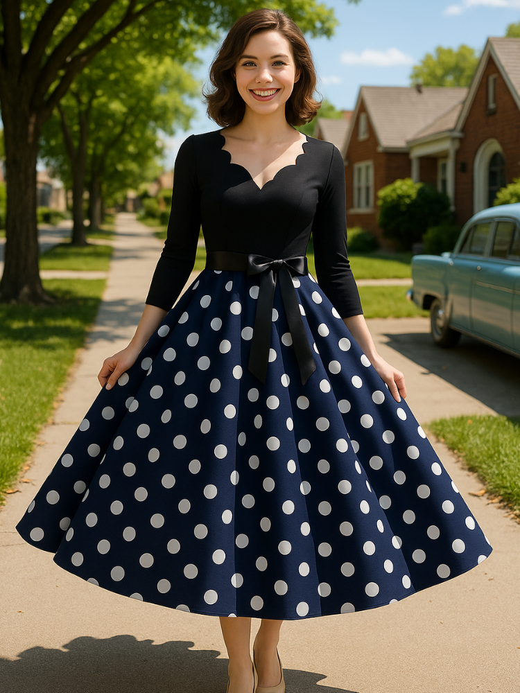 Robe courte vintage pin up
