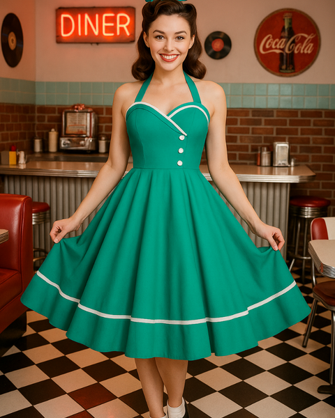 Robe trapèze vintage années 1950