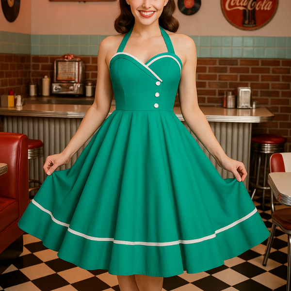 Robe trapèze vintage années 1950