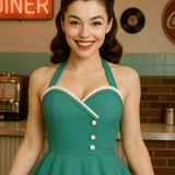 Robe trapèze vintage années 1950