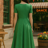 Robe verte guinguette vintage
