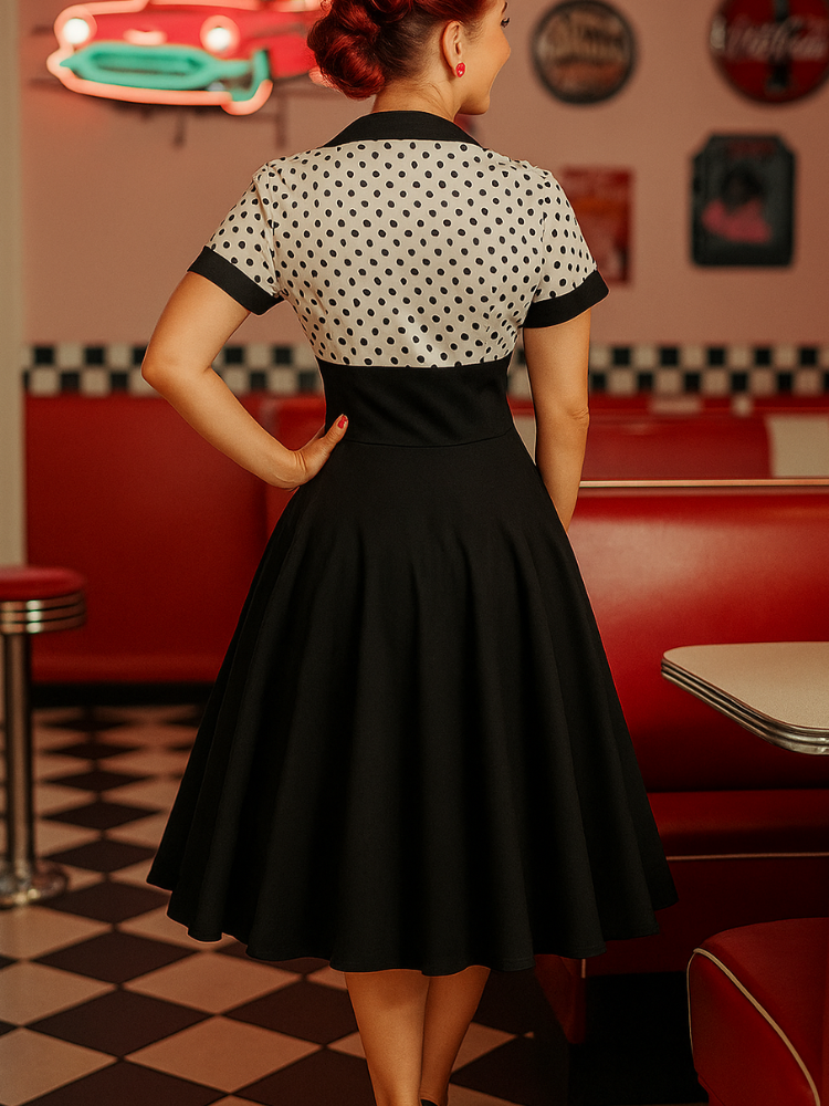 Robe vintage évasée style rockabilly