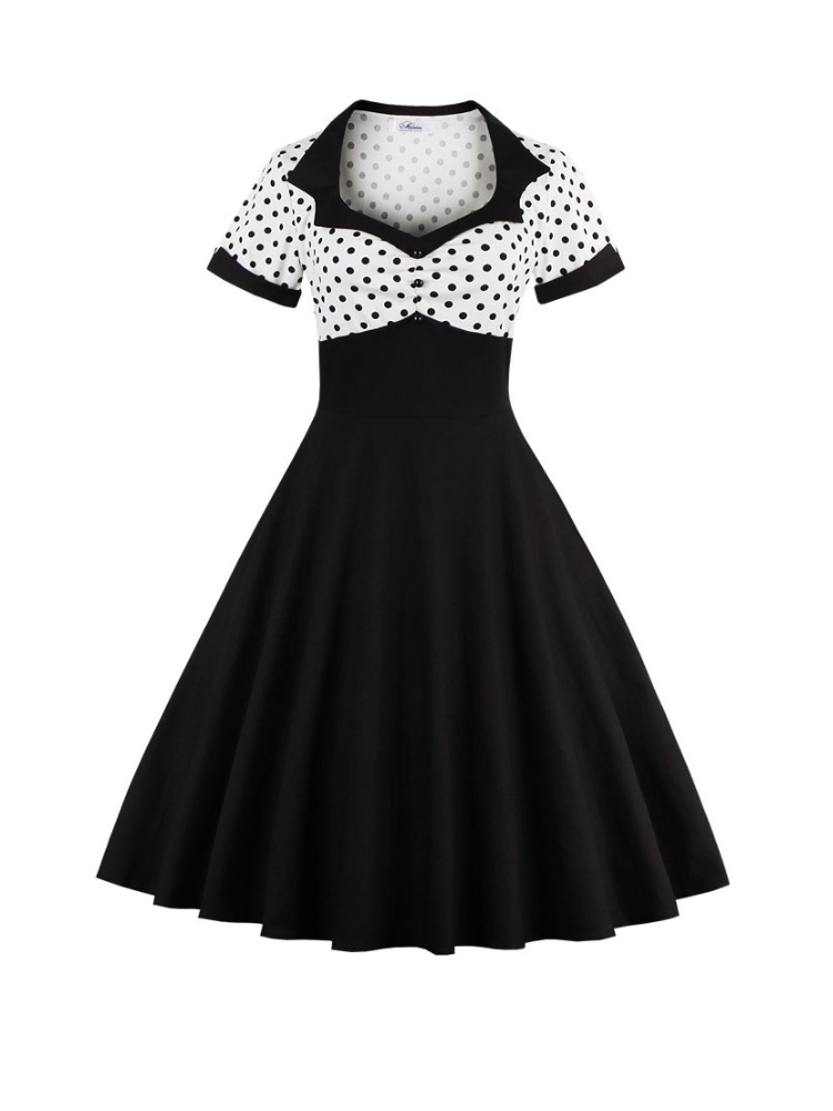 Robe vintage évasée style rockabilly