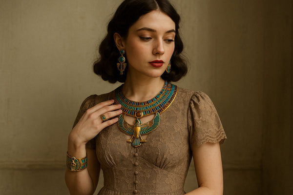 Comment porter des bijoux égyptiens avec une robe vintage ?