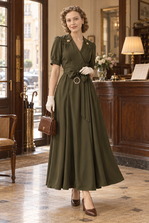 Robe vintage élégante années 40