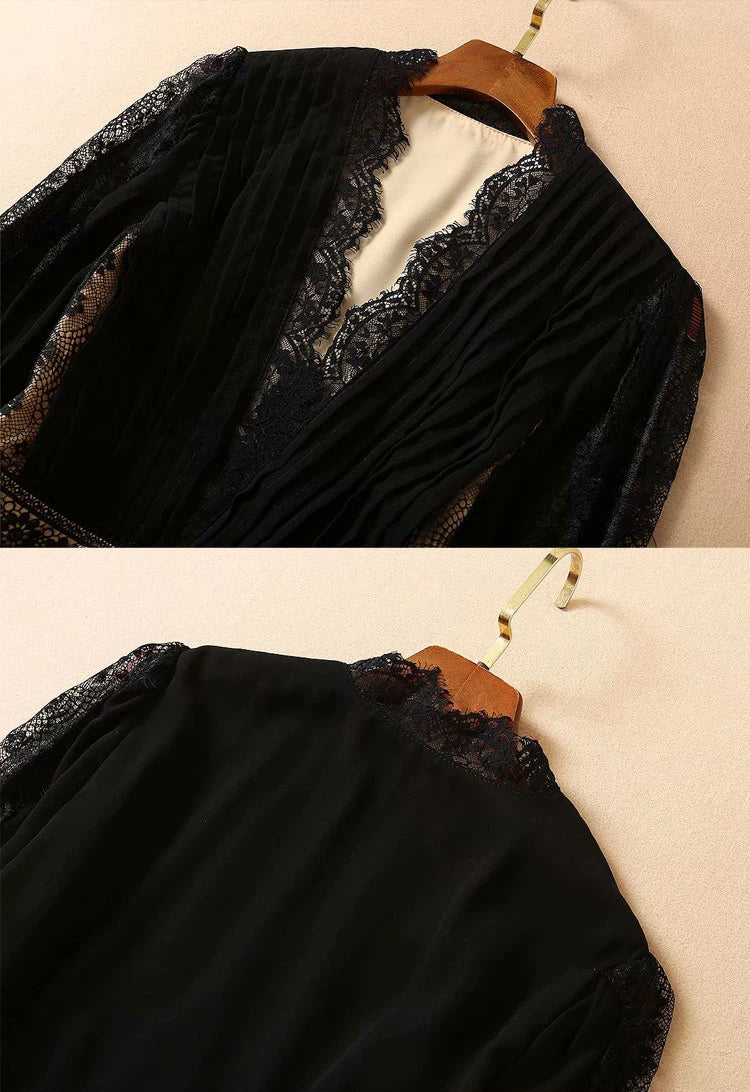 Robe noire vintage années 40