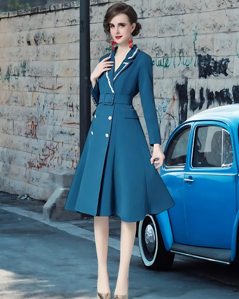 Robe d'hiver vintage années 40