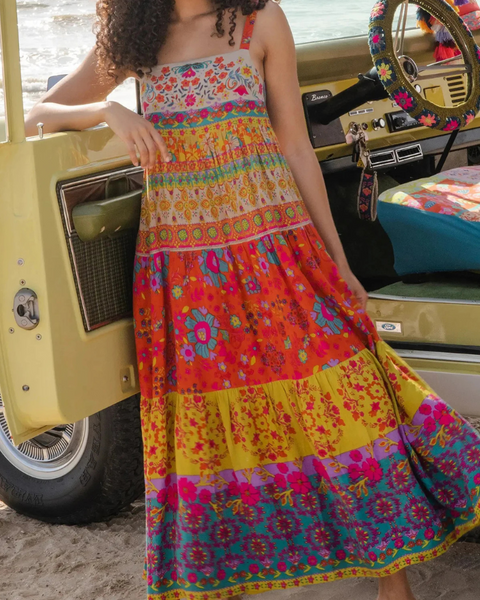 Robe longue boho chic vintage