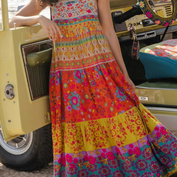 Robe longue boho chic vintage