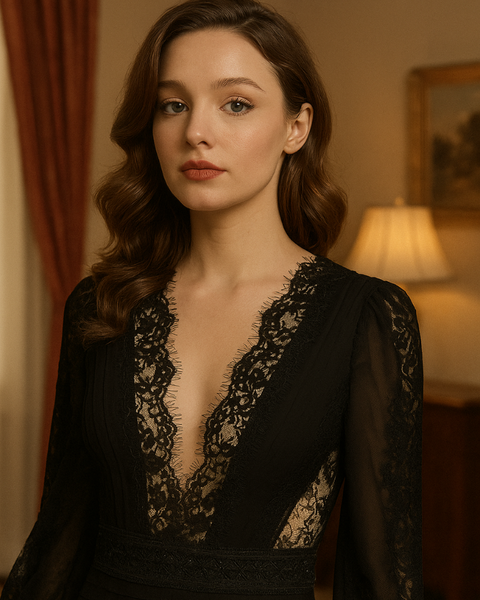 Robe noire vintage années 40