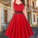 Robe rouge vintage rockabilly 50s