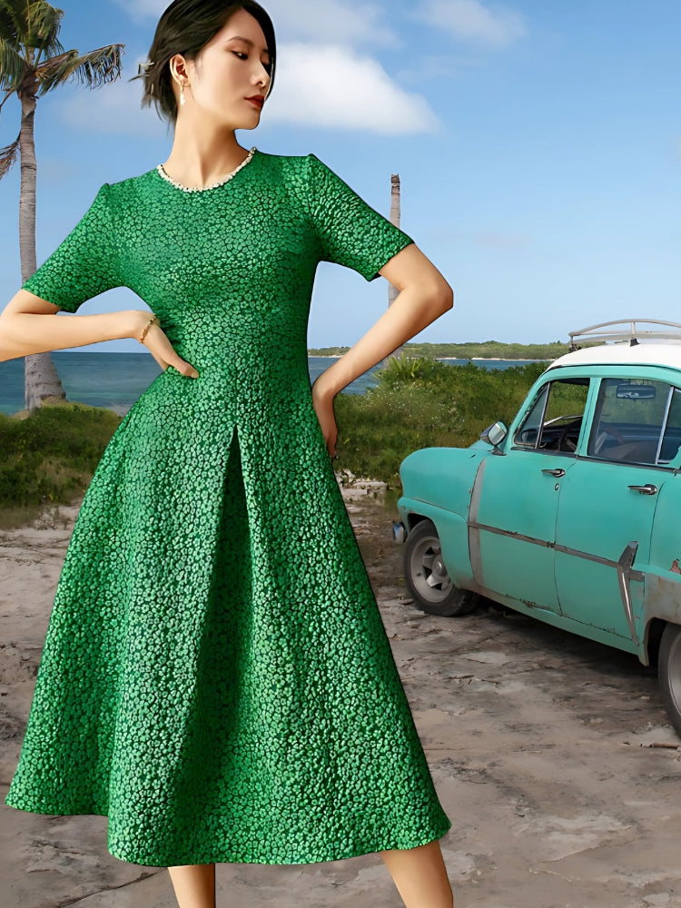 Robe verte american vintage
