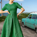 Robe verte american vintage