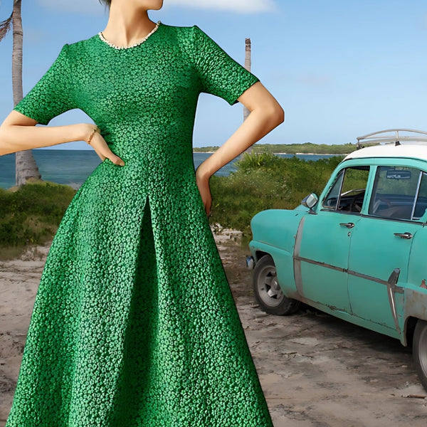 Robe verte american vintage