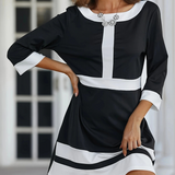 Robe vintage noir et blanche 60s