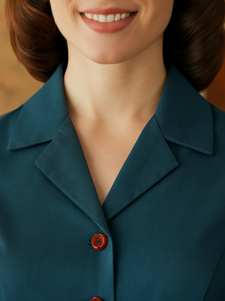 Robe bleu vintage années 40
