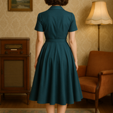 Robe bleu vintage années 40