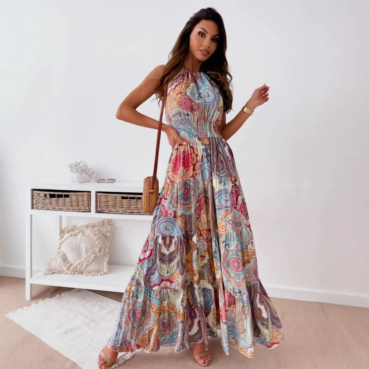 Robe longue boho chic vintage