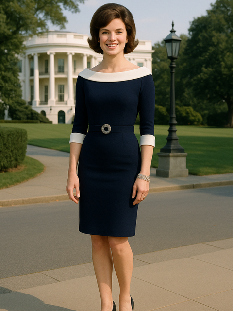 Robe vintage bleu années 60