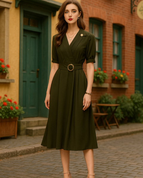 Robe vintage élégante années 40