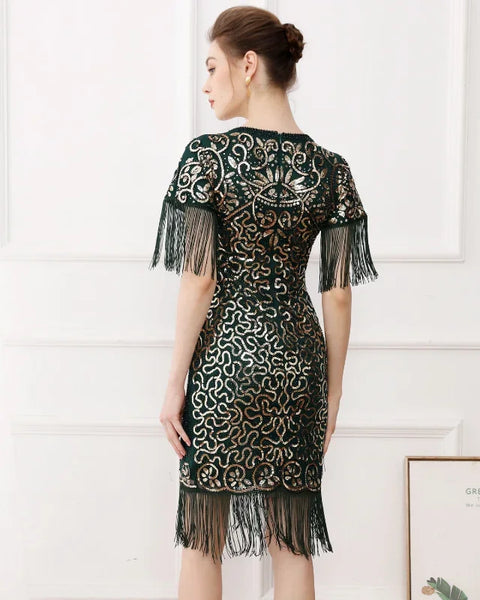 Robe charleston à sequin année 20