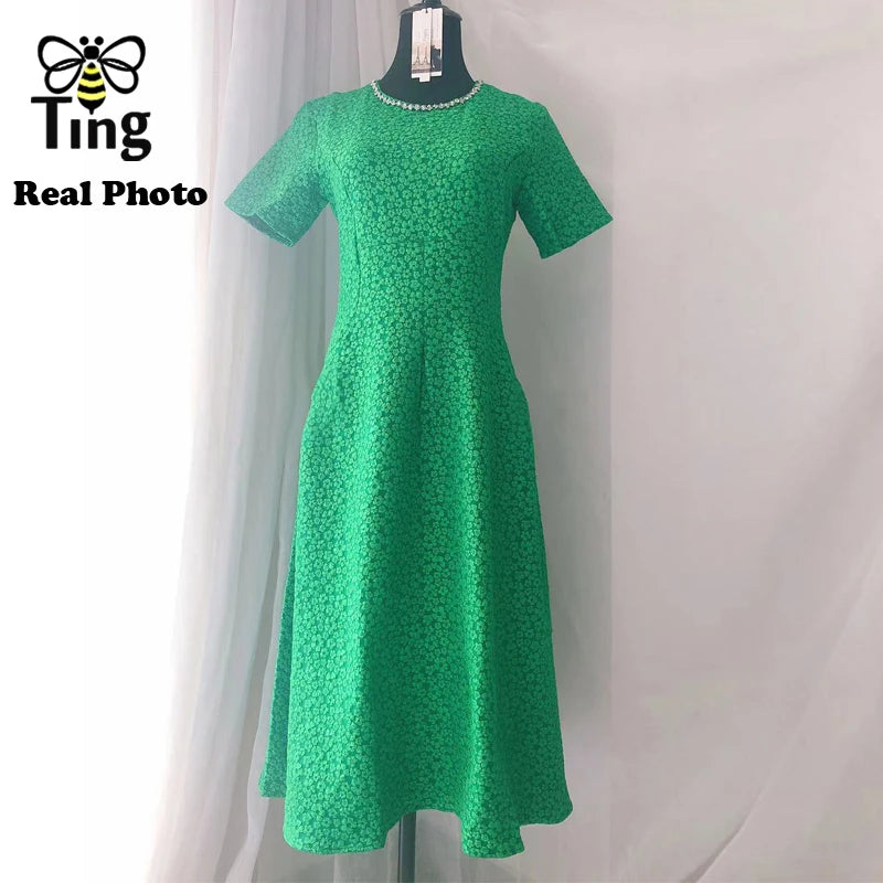 Robe verte american vintage