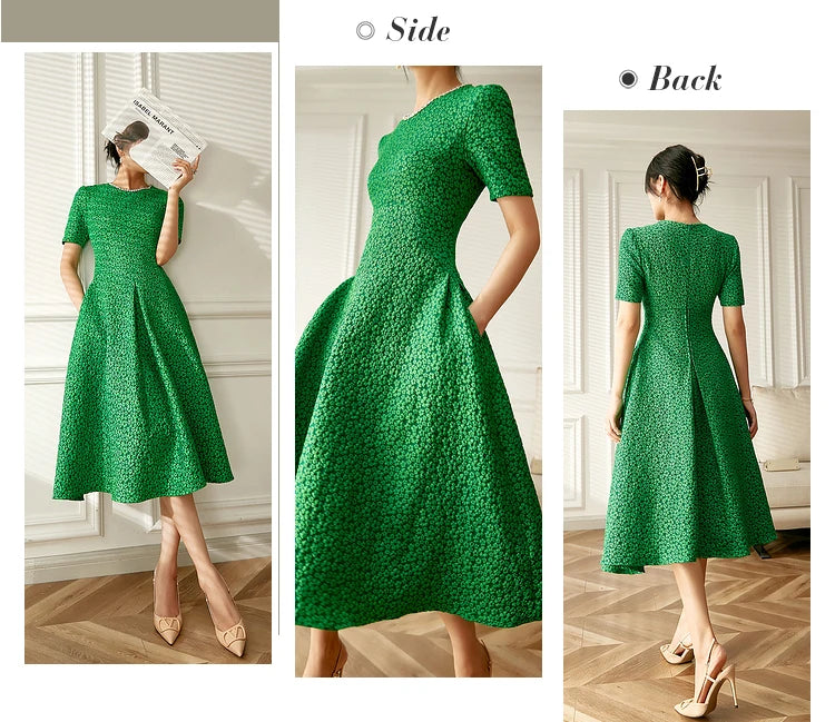 Robe verte american vintage