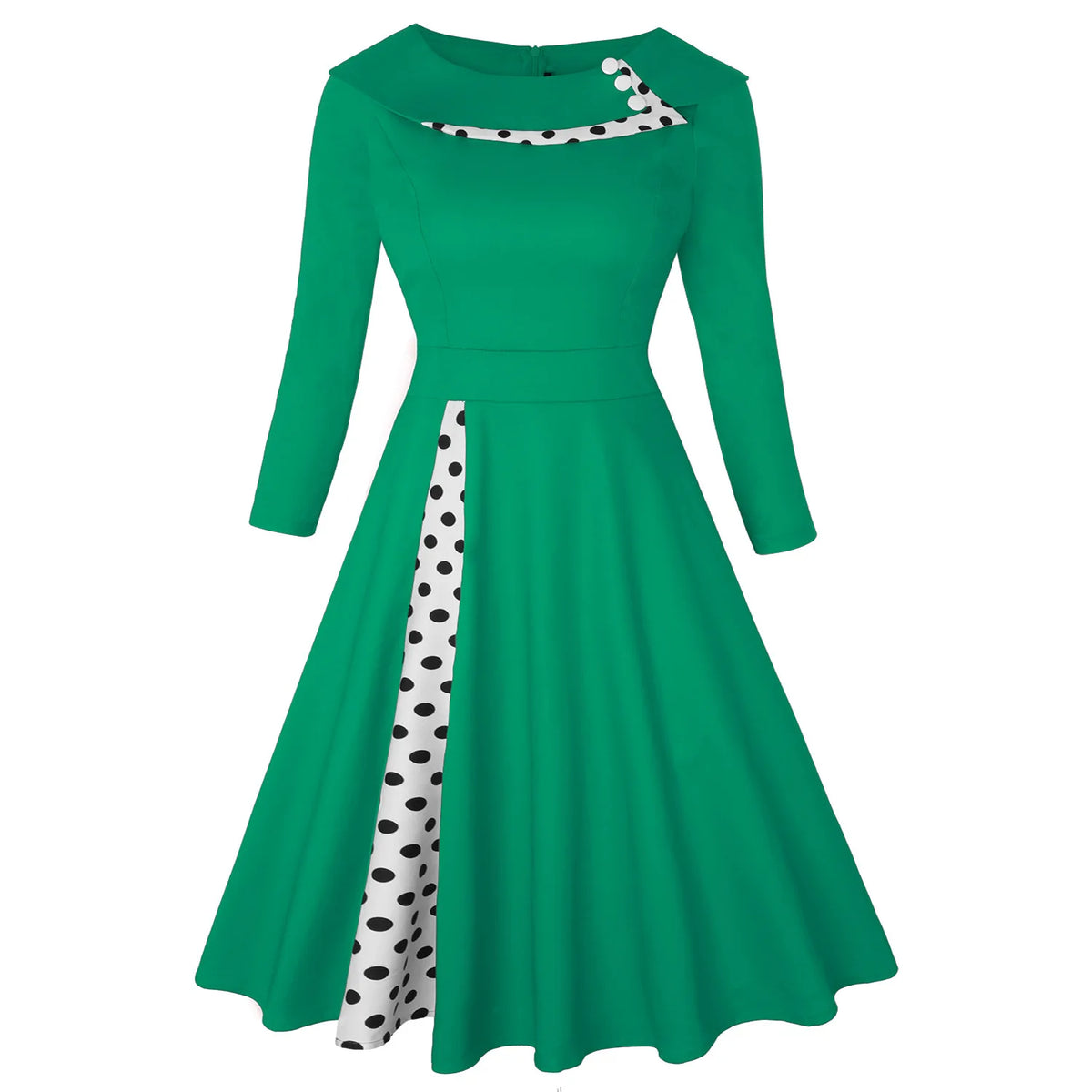 Robe fluide vintage menthe années 50