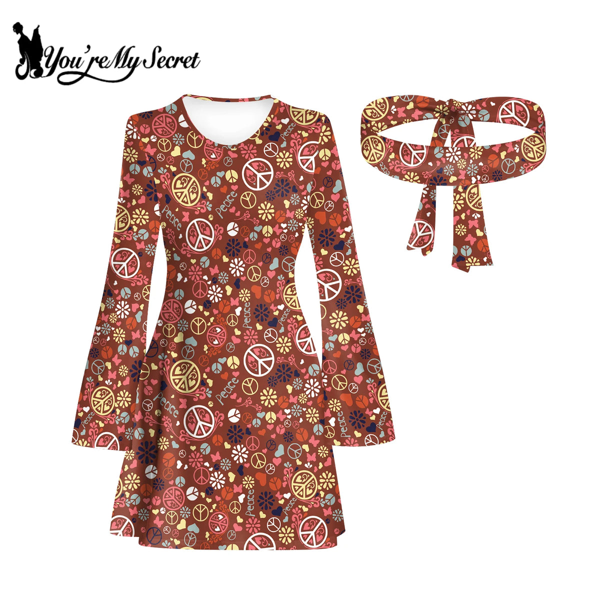 Robe fleurie vintage peace & love